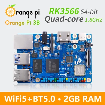 Orange Pi 3Б 2 GB оперативна памет Rockchip RK3566 Четириядрен 64-битов SBC Одноплатный WiFi + МОЖНО Gigabit Мини-КОМПЮТЪР, работещ под Android Linux OS OpenHarmony