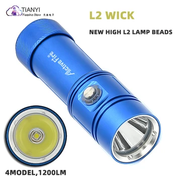 Супер ярка малко подводно осветление заполняющий светлина от алуминиева сплав, водоустойчив мултифункционална лампа на далечни разстояния L2 с фиксиран фокус
