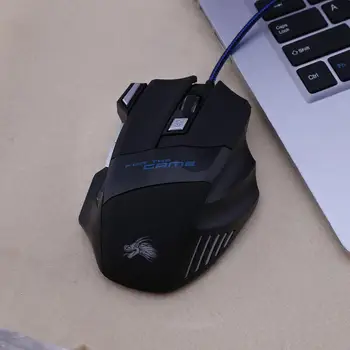 5500 точки на инч, led оптична Проводна USB детска мишката, 7 бутона, Компютърна мишка за геймъри
