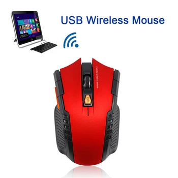 Безжична мишка с USB 2.4ghz, оптичен детска мишка с резолюция 1600 точки на инч, предназначена за игри в домашния офис с мини USB-приемник, оптична мишка