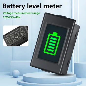 Електромера батерия dc 5-50 В, Индикатор за зареждане на батерията, Детектор мощност напрежение 12, 24, 48, LCD екран, Тестер процентни показване на мощност