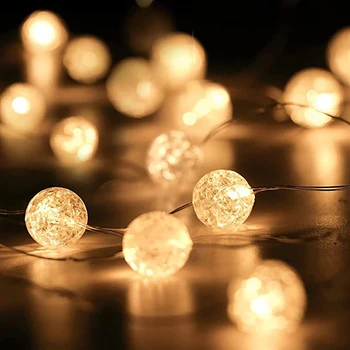 1 М 10 светодиоди, Гирлянда, с шариковыми гирлянди, Гирлянда с невероятните светлини работещи на батерии, Дом градина, Украса за Коледно Новогодишната партита, осветление