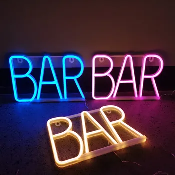 Неонова реклама на БАР Led лампа с надпис Neon Лампа Tube Bar KTV Snack Shop Коледен Стенен декор на Аксесоари И принадлежности за