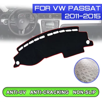 Подложка за арматурното табло на автомобила, мръсен нескользящий подложка за арматурното табло, UV-защитна козирка за Volkswagen Passat 2011 2012 2013 2014 2015