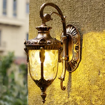 На улицата, с монтиран на стената лампа в европейски стил, вътрешен и външен Водоустойчив led монтиран на стената лампа, Просто вратата в коридор, Балкон, Вила, градинска лампа