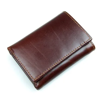 Държач за кредитни карти в Чантата си с Трехстворчатым Прозорец Мъжки Портфейл за карти Кожена Luufan от естествена кожа