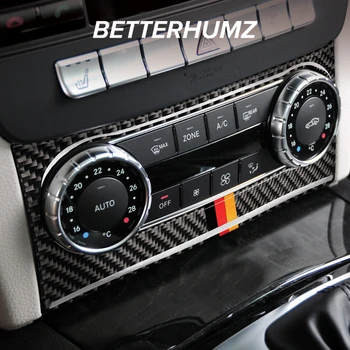 Въглеродни влакна за Mercedes Benz Class W204 C Централна конзола Стикер на накладку панел на климатика Аксесоари за интериора на колата