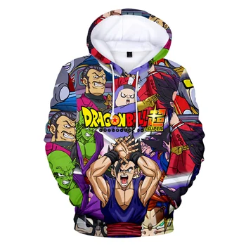 Пуловер Dragon Ball Z, hoody с качулка в стил Харадзюку, hoody с качулка на Dragon Ball, дрехи с 3D принтом, пуловери за момчета/момичета, деца