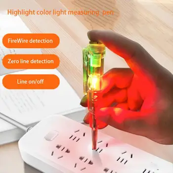 Електрически тестер дръжка напрежение Индикатор тест молив тест отвертка 70-250 В неонова лампа безконтактен тест писалка за изолация