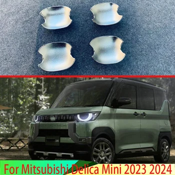 За Mitsubishi Delica Mini 2023 2024 автоаксесоари ABS Хромирана рамка, която дръжка, капак на Купата, за довършителни работи на устната Чаши, поставяне на Капаче, Леярство