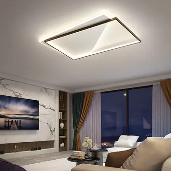 Ултратънък led тавана лампа, Правоъгълна модерна панел, монтиран на Тавана осветителни тела за хол, спалня, кухня, вътрешен домашен интериор, осветление