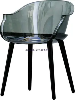 Скандинавски прозрачен стол за хранене, призрачен стол, прост, модерен домашен ресторант, креативен дизайнерски стол с облегалка акрил