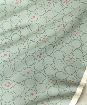 Полуметровая японската памучен плат Оксфорд в стил мозайка ръчно изработени Cherry Circle B