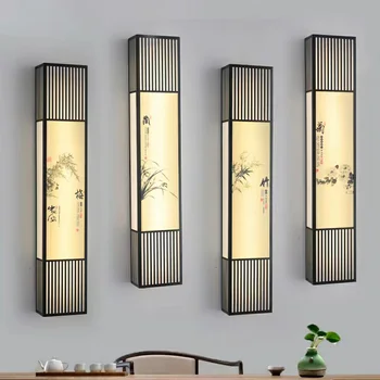 Светодиодна лента за стена лампи в китайски стил дзен за спални
