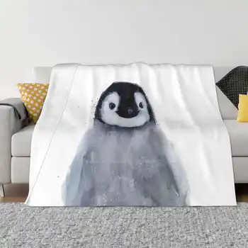 Малко Пингвин Хит на продажбите, Домашно фланелевое одеяло, Мил портрет на Пингвин, колекция малки домашни любимци, Серия Nature
