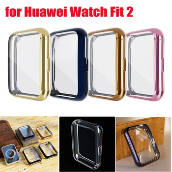 Защитен калъф за защита на екрана от надраскване, прозрачен защитен рамка за смарт часа, броня, пълно покритие, защита за Huawei Watch Fit 2