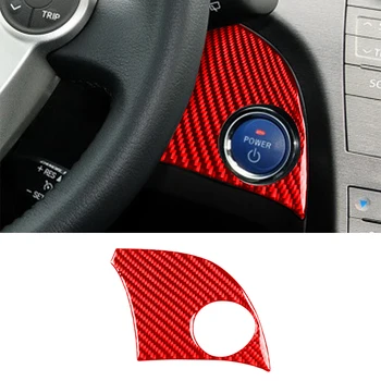 за Toyota Prius 2012-2015 Бутон за двигателя на колата, декоративна лента, накладки, стикер от въглеродни влакна, аксесоари за интериор на автомобил