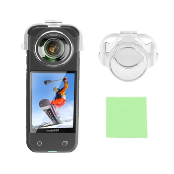 Прозрачна капачка на обектива на камерата Insta360 X3, защитата на обектива от падане, Пылезащитная водоустойчив капак на обектива за Insta360 One X3