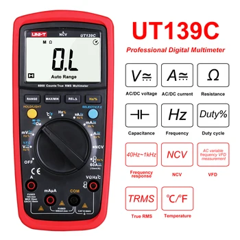 UNIT UT139C Цифров мултицет True RMS, Амперметър Multimetro, Автоматичен/Ръчен обхват