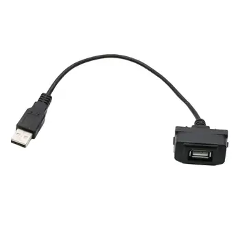 Автомобилен USB-интерфейс, кабел, адаптер, USB кабел за трансфер на данни, жак за Lancer