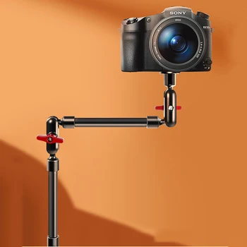2023 Камера Magic Arm с Група Супер Клип за телефони, Видеокамери, Екшън-камера, чрез Затягане на Закрепване, Таблет, Уеб камера, Студийни Комплекти