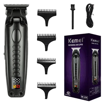 Професионална мъжки фризьорски услуги Kemei, машина за подстригване на брада, Ел. зареждане, Фризьорски салон, машина за подстригване на коса