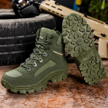 2023 Военни обувки, Мъжки туризъм обувки, Мъжки Дишащи армейските обувки за мъже, Специални тактически обувки за мъже със страничен цип