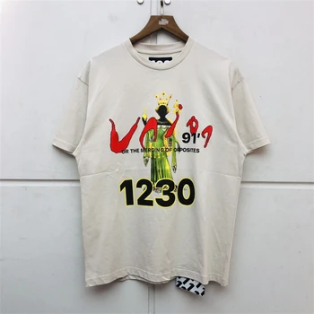 2023 RRR123 Мъжка Тениска Дамски Висококачествена реколта Свободна тениска с анимационни принтом, тениска от дебел плат с къс ръкав
