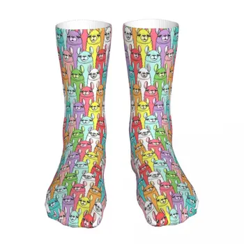 Цветни чорапи Унисекс от алпака, зимни чорапи, топли дебели меки възли на ежедневните чорапи