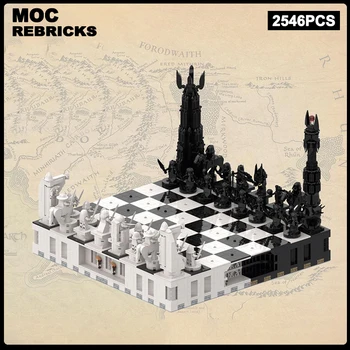 Пръстени за филми Военна шахматна дъска Модел за творческо изграждане MOC Колекция строителни блокове Експерти Технологична модел Детски Тухли Играчка