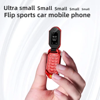 2022 Малки Мини-Флип-мобилни Телефони, Отключени, Евтин Мобилен телефон без камера, Bluetooth-Наречие, Бутон телефон F18