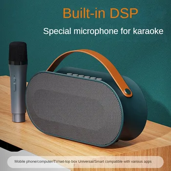 Живият микрофон с мощност 30 Вата и високоговорителя Bluetooth за вашето семейно парти KTV, комплект безжични преносими микрофони