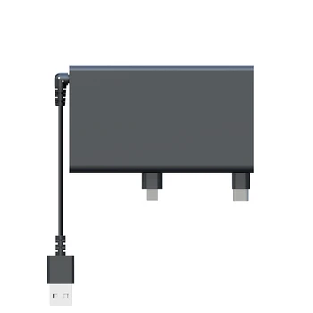 Многофункционално USB-зарядно устройство за задната седалка на колата, двоен кабел, кола и USB зарядно устройство, Разтегателен, 8-пинов конектор Тип C за iPhone 14 13 Pro Huawei