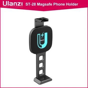 Магнитен държач за телефон Ulanzi ST-28 за iPhone 12 13, Закрепване за Статив с Подсветка Magsafe за вертикално снимане в Студена Башмаке