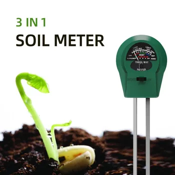 влага на почвата, водата, РН-метър 3 in1, Киселинност, съдържание на Влага, Тест PH на слънчева светлина, Градински цветя, Сензор за влажност на въздуха, Тестер, инструмент за тестване