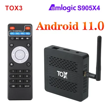 UGOOS Нов TOX3 Amlogic S905X4 Android 11,0 TV Box 4 GB 32 GB телеприставка 2,4 G 5 G WiFi BT4.1 1000 М ОТ 4 ДО TVBOX VS X96 Max PRO X4