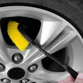 Четка за почистване на автомобилни джанти Издръжлив комплект за обяснения на джантата автомобилни гуми Четка за автомобилни гуми с найлонов косъм Инструмент за измиване на автомобилни гуми