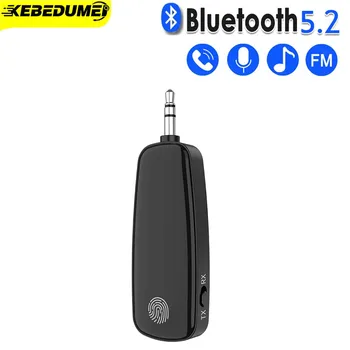 Bluetooth 5.2 Адаптер за Кола 2 в 1 Безжични Аудиоприемник Предавател Конектор 3.5 мм Поддържа TF Карта Хендсфри За телевизор Телефон PC