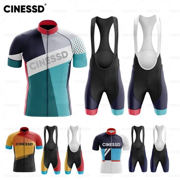 Мъжки дишащ комплект велосипеди дрехи CINESSD Team, Лятно Майо, Велосипедна облекло Мтб, Костюм за велоспорта, тениска за мъже