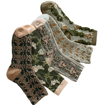 10 чифта женски чорапи със средна дължина, с висока еластичност, дебели зимни чорапи за есенно-зимния домашен офис