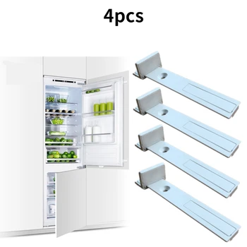 употреба чекмедже на хладилника 4шт за вграждане на вратата на хладилника пластмасова скоба за монтиране на плъзгаща рафтове скрит тип комплект направляващи