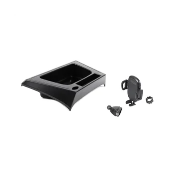Закопчалка за телефон за Jeep Wrangler JK 2012-2017, системен комплект с множество елементи за телефон, инструмент тава, чекмедже за съхранение