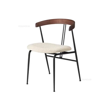 Италиански Прости Трапезни Столове, Домашен стол с облегалка от масивна дървесина за кухни, мебели за ресторант, Дизайнерски Офис стол, Тоалетни столове A