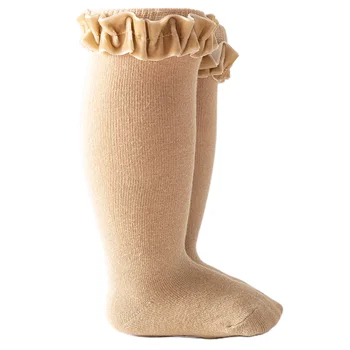 Rteyno, чорапи с волани за малки момичета, чорапи за деца, обикновена чорапи принцеса, дишащи чорапи-тръба за бебета