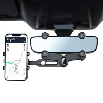 Въртящи се на 360 Кола телефона на Предното стъкло Поддръжка на мобилен телефон на Огледалото за обратно виждане Поставка за мобилен телефон Определяне на Дълга Скоба за ръце