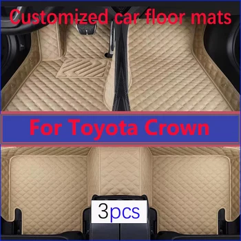 Автомобилни стелки за Toyota Crown S210 2012 ~ 2018, Килим, Луксозна кожена подложка, автоматичен здрав Мат, пълен комплект, Защита от Мръсотия, автомобилни аксесоари