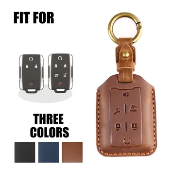 Подходящ за американския GMC old RAM Dodge key case кожен калъф за ключове от колата защитен калъф от телешка кожа модификация на автомобила