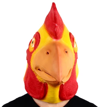 Маска от животински пиле, луксозни нови Маски на Петел, на Маскарадните костюми за бала в чест на Хелоуин, Латексова маска на Петел във формата на животно