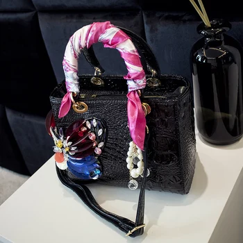 Луксозен Модерен Женски чантата с Диамантена Пеперуда и чанти на Известния Дизайнер на дамски чанти-книги от крокодилска кожа, чанти-незабавни посланици, чанта Принцеса