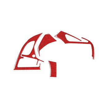 Тампон върху отдушник на автомобила, комплект стикери от карбон за интериора Chevrolet Corvette C7 2014-2019, червен